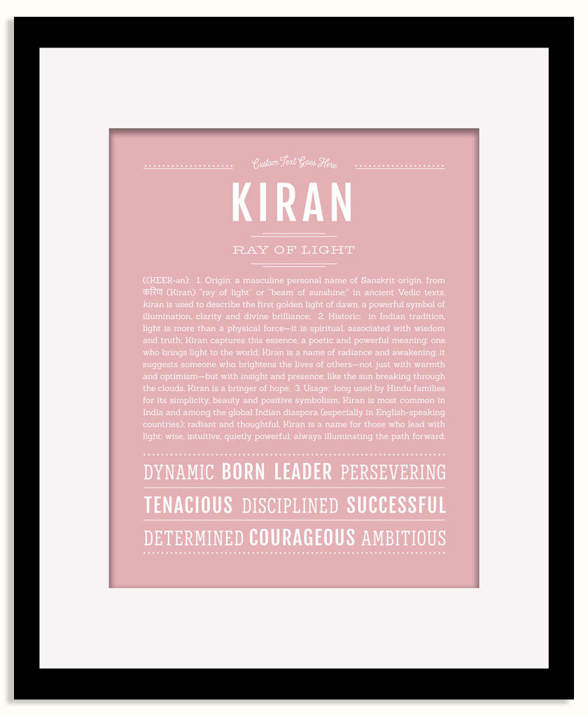 Frame Options | Dusty Rose | Black Frame, Matted