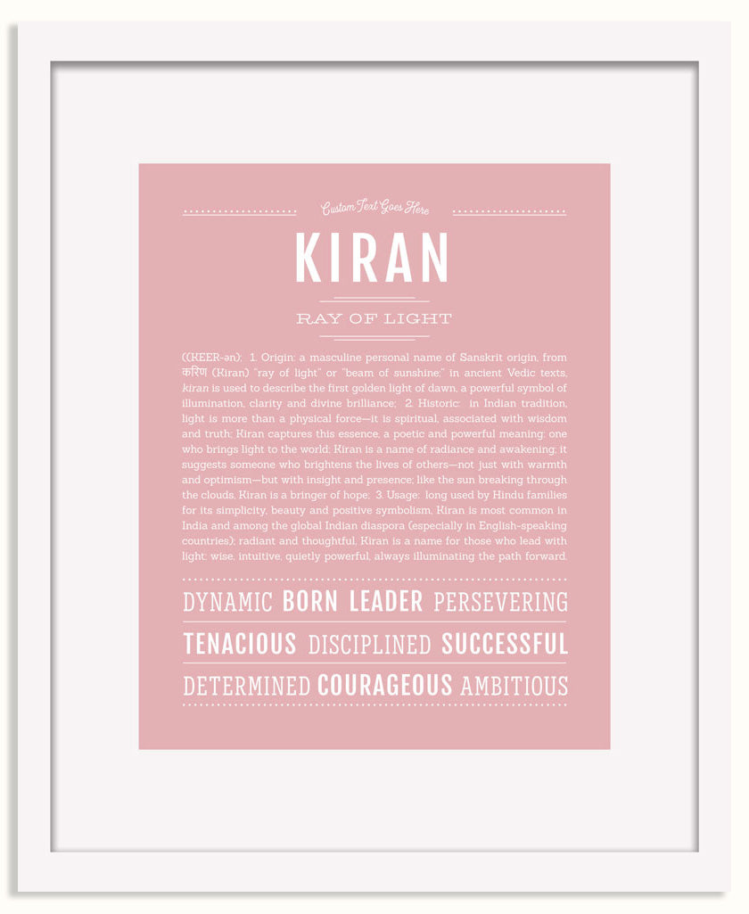 Frame Options | Dusty Rose | White Frame, Matted