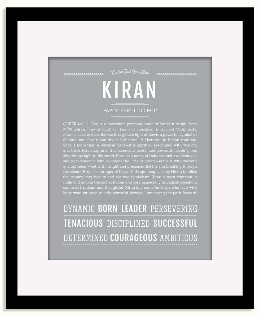 Frame Options | Light Gray | Black Frame, Matted