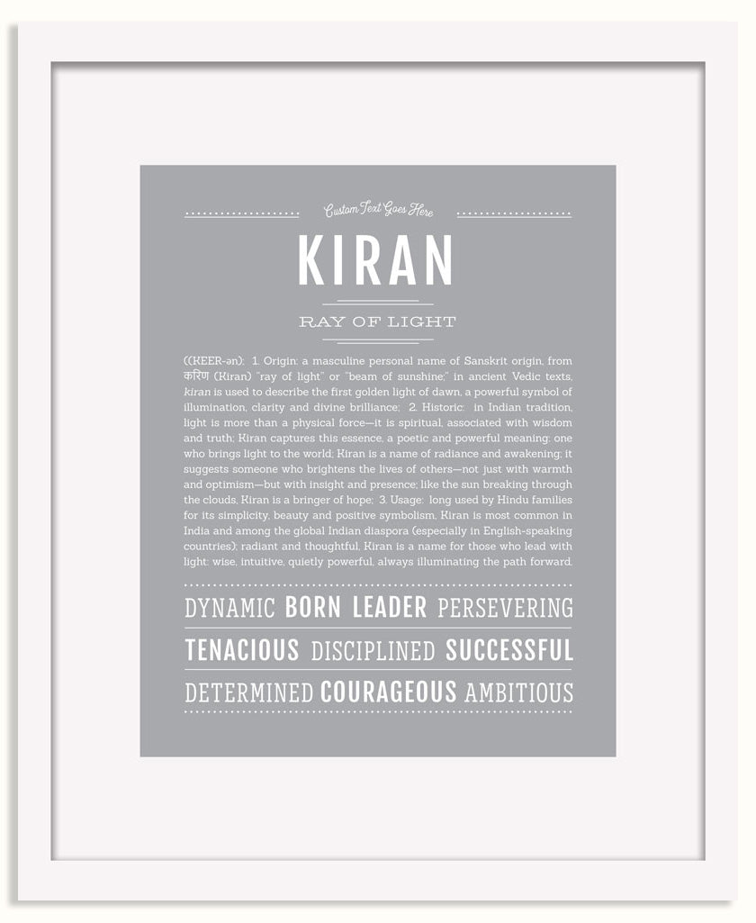 Frame Options | Light Gray | White Frame, Matted