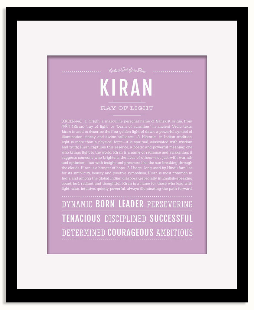 Frame Options | Lilac | Black Frame, Matted