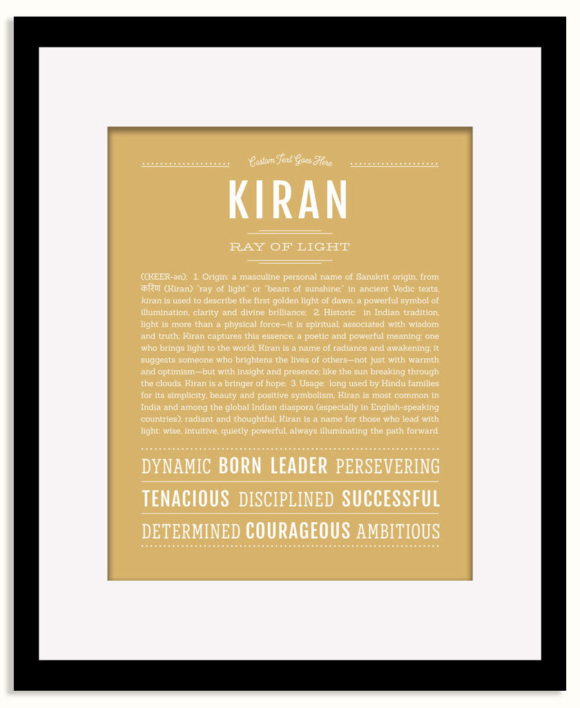Frame Options | Matte Gold | Black Frame, Matted