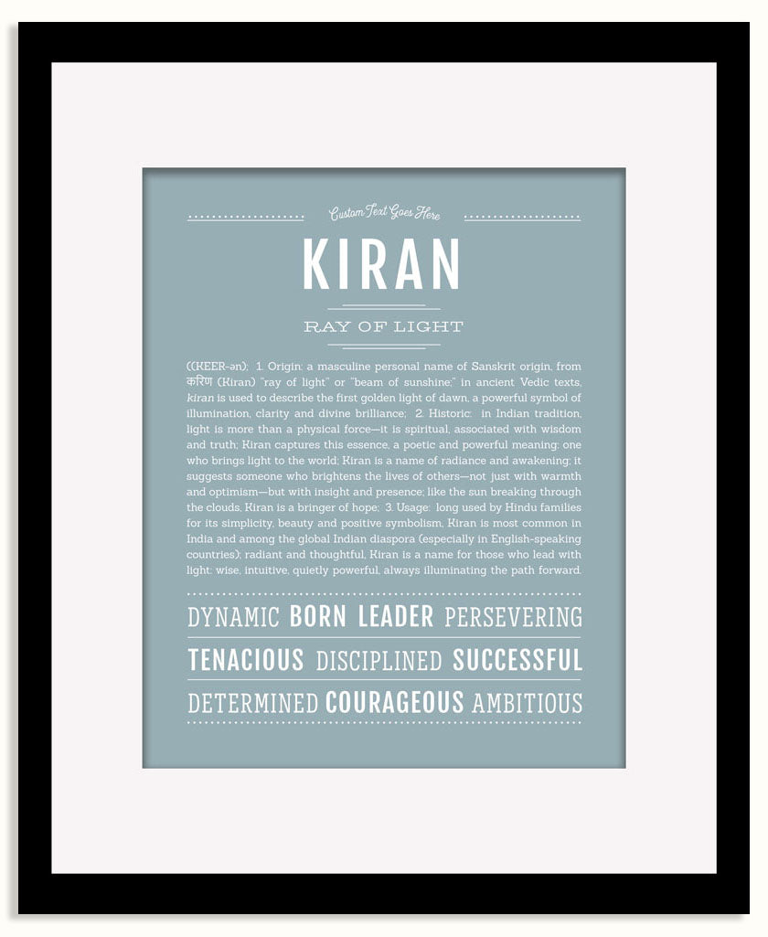 Frame Options | Powder Blue | Black Frame, Matted
