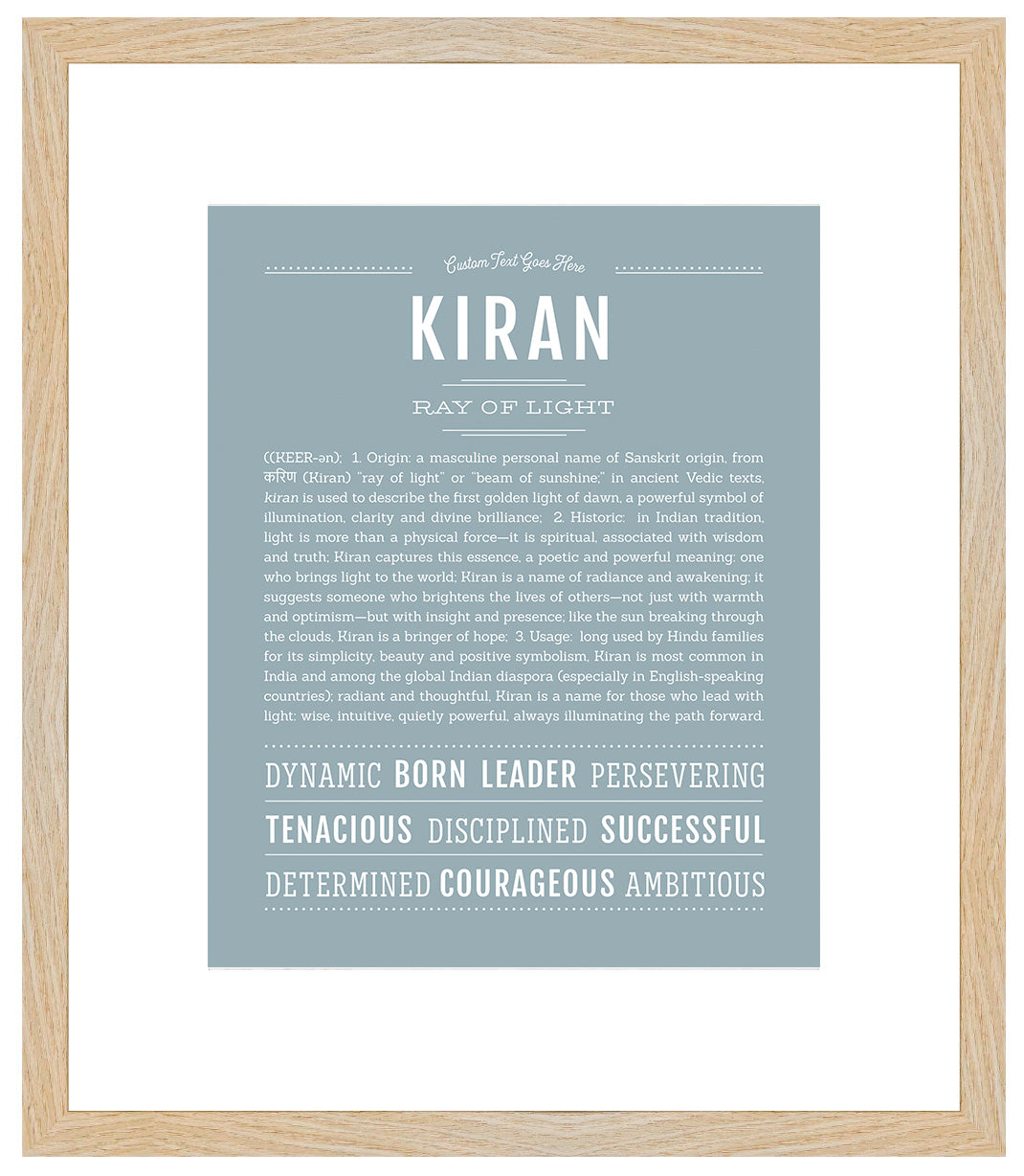 Frame Options | Powder Blue | Maple Frame, Matted