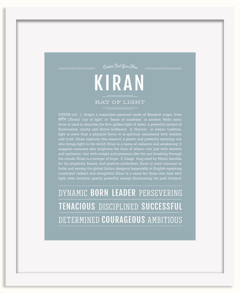 Frame Options | Powder Blue | White Frame, Matted