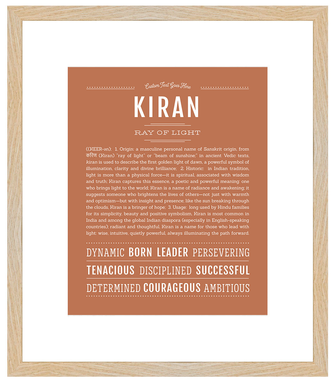 Frame Options | Terra Cotta | Maple Frame, Matted