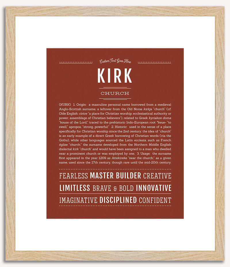 Kirk | Name Art Print