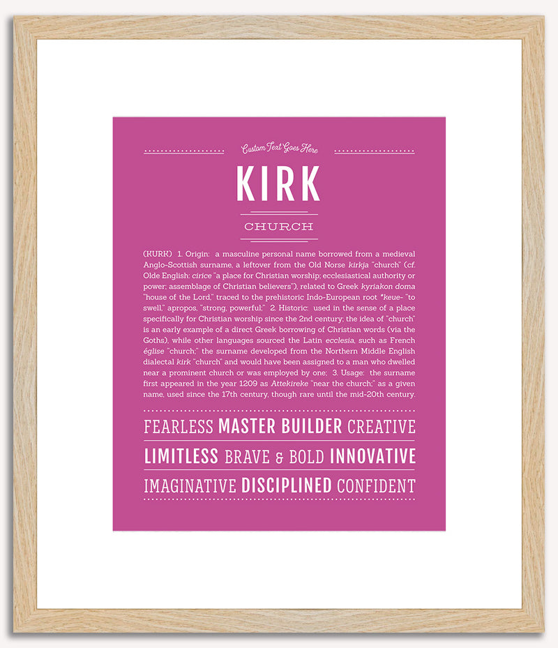 Kirk | Name Art Print