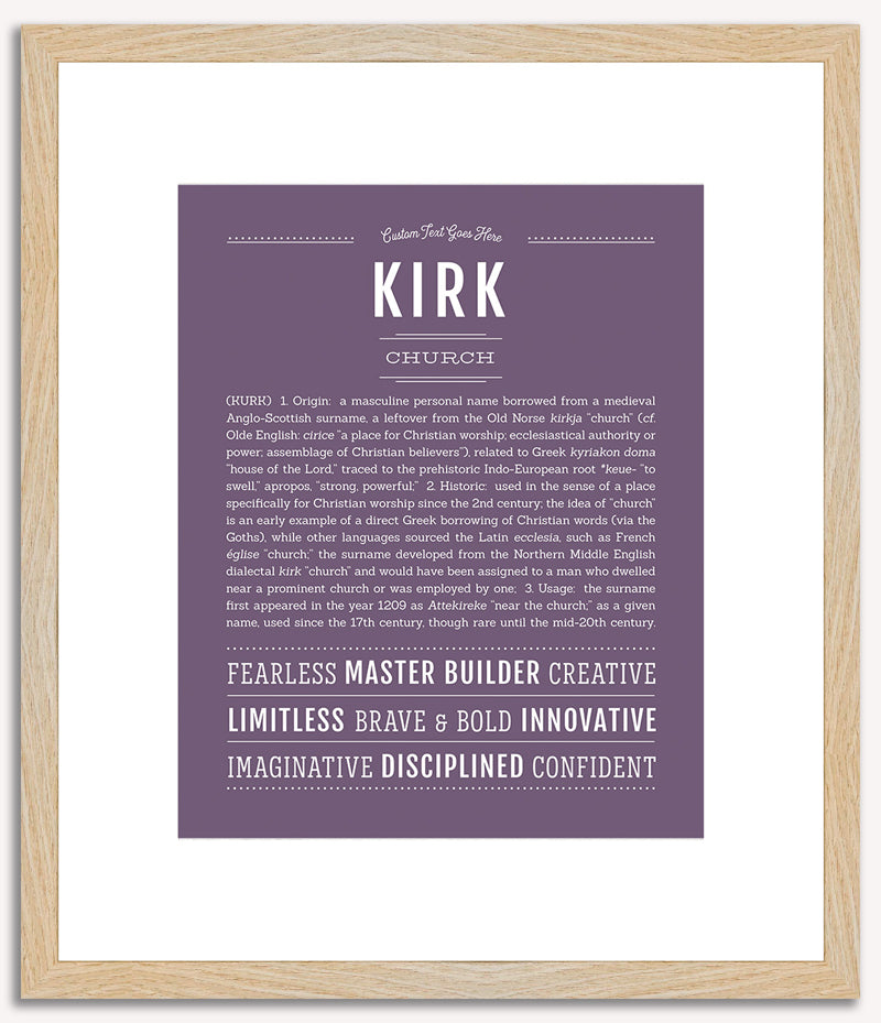 Kirk | Name Art Print