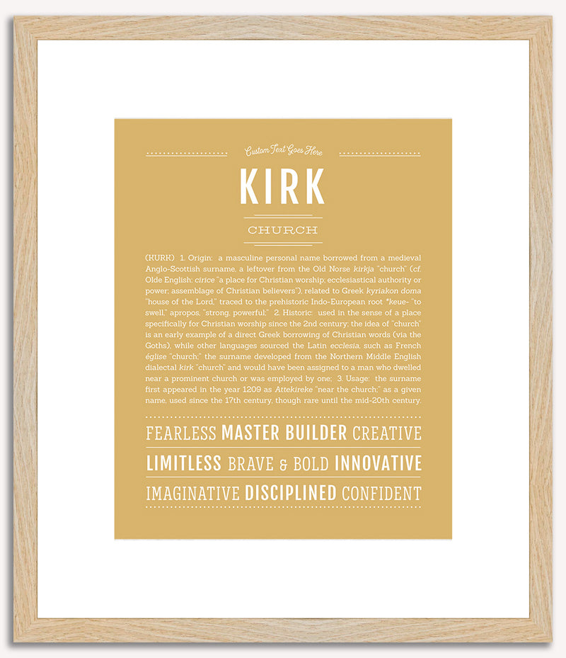 Kirk | Name Art Print