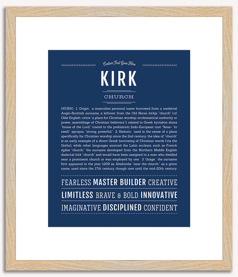 Kirk | Name Art Print