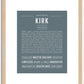 Kirk | Name Art Print