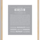 Kirstin | Name Art Print