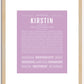 Kirstin | Name Art Print