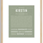 Kirstin | Name Art Print