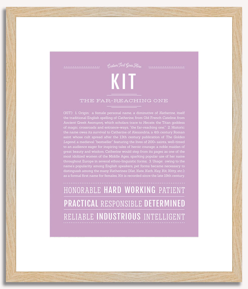 Kit (female) | Name Art Print