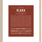 Klara | Name Art Print