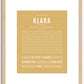 Klara | Name Art Print