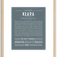 Klara | Name Art Print