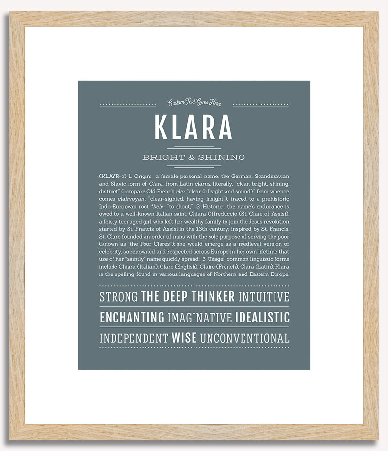 Klara | Name Art Print