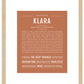 Klara | Name Art Print