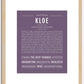 Kloe | Name Art Print