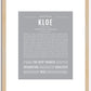 Kloe | Name Art Print