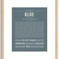 Kloe | Name Art Print