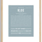 Kloe | Name Art Print