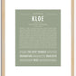 Kloe | Name Art Print