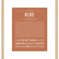 Kloe | Name Art Print