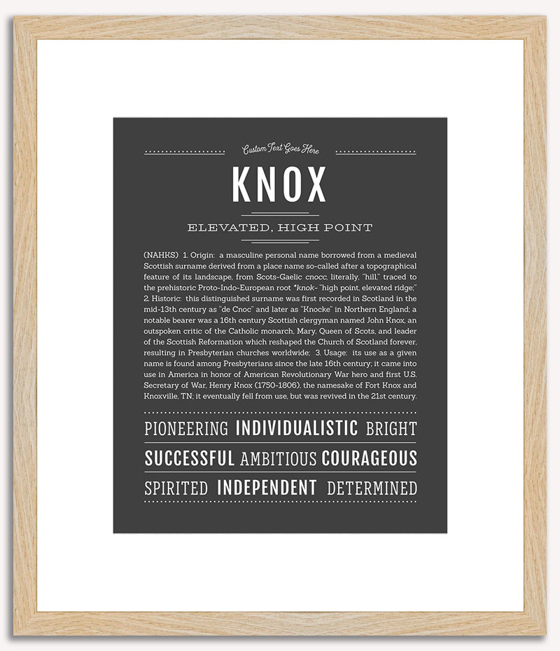 Knox | Name Art Print