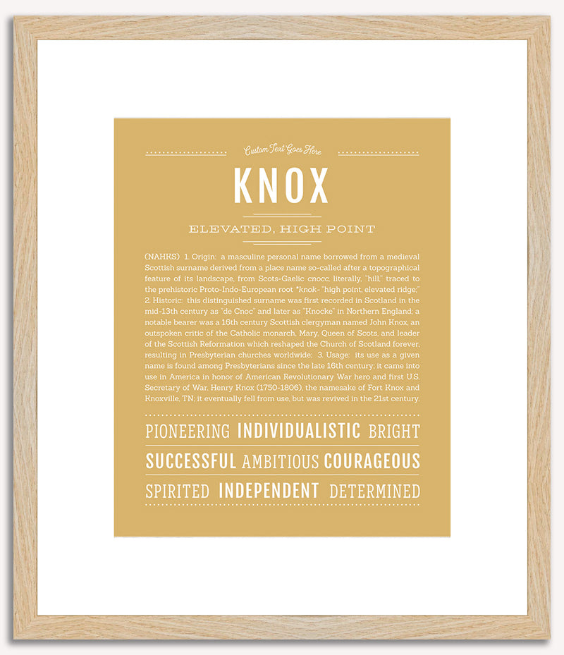 Knox | Name Art Print