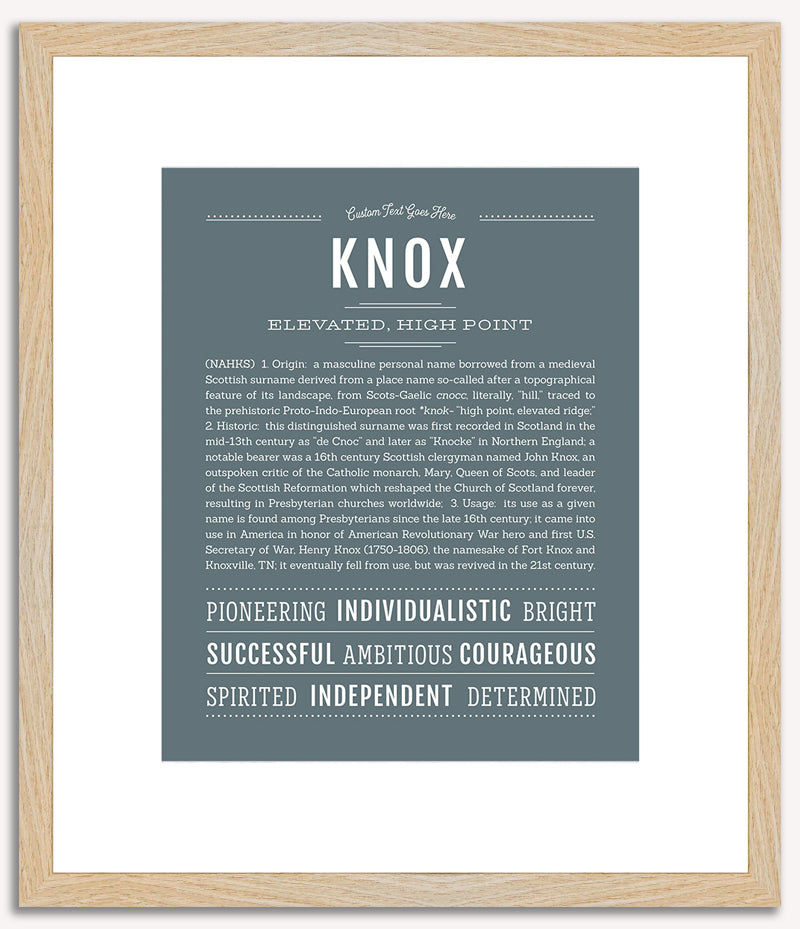 Knox | Name Art Print