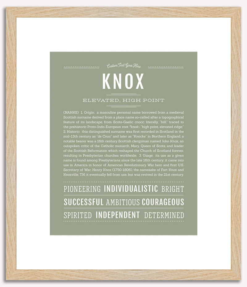 Knox | Name Art Print