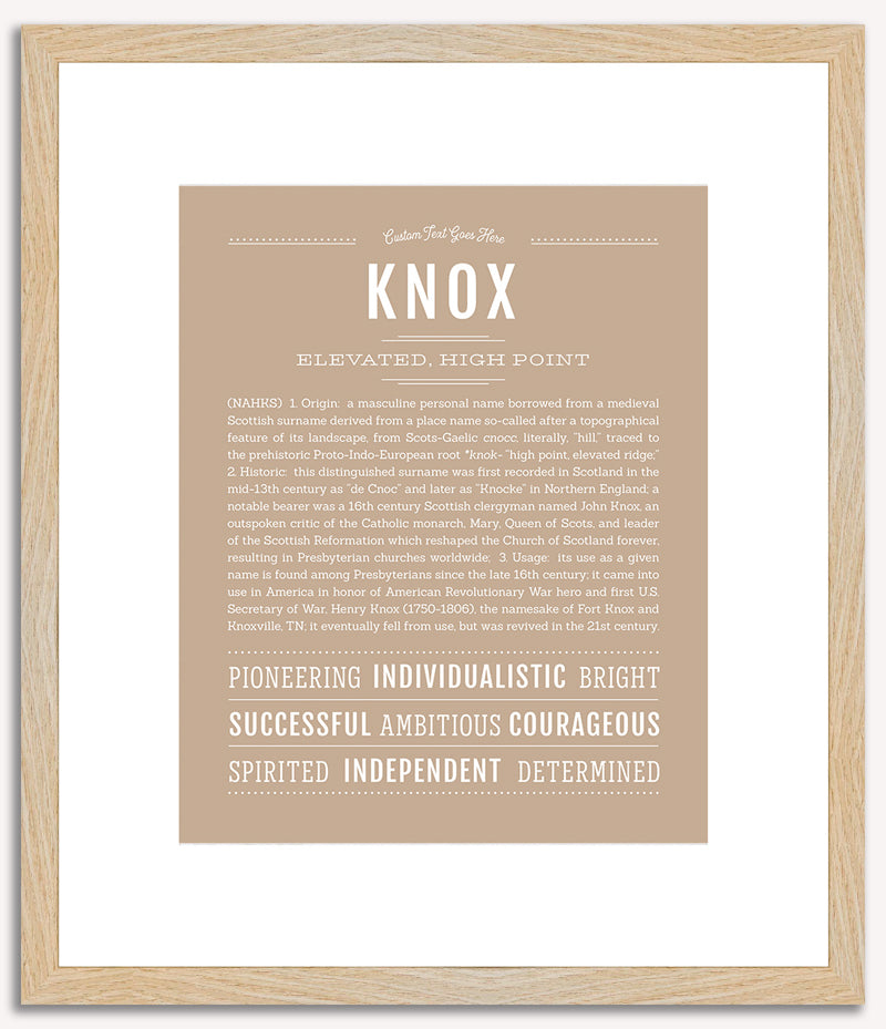 Knox | Name Art Print