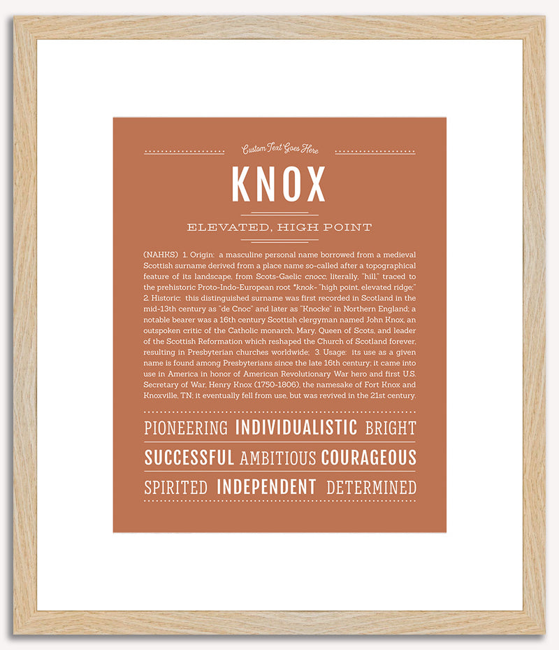 Knox | Name Art Print