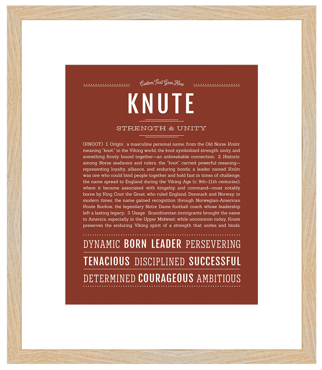 Knute | Name Art Print