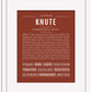 Knute | Name Art Print