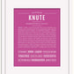 Knute | Name Art Print