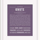 Knute | Name Art Print