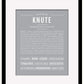 Knute | Name Art Print