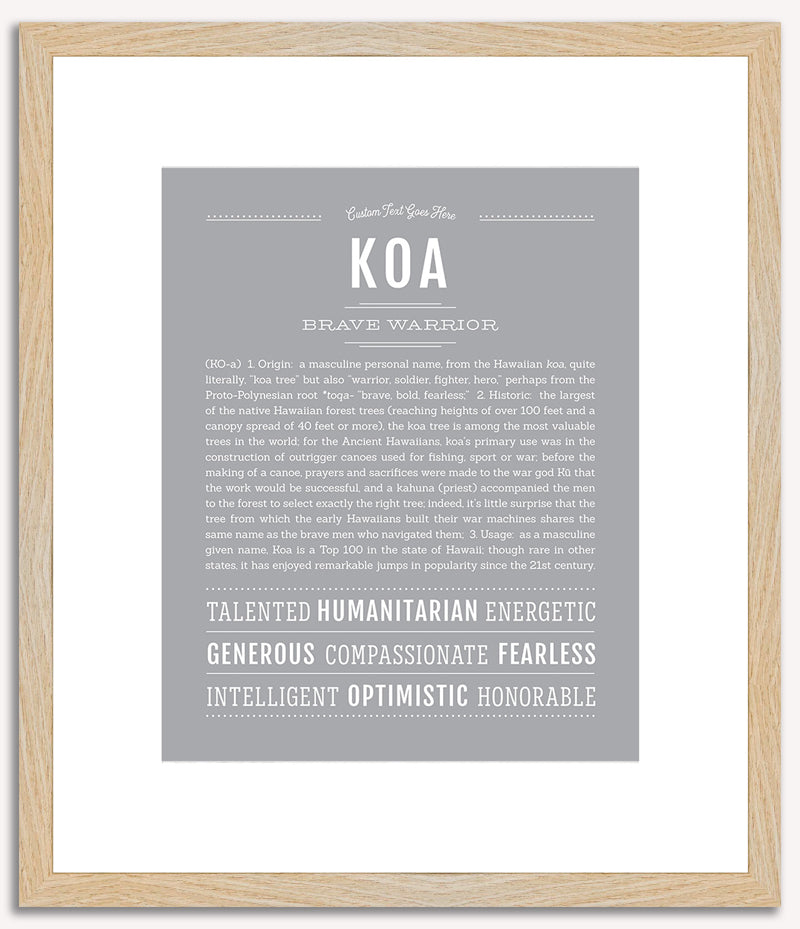 Koa | Name Art Print