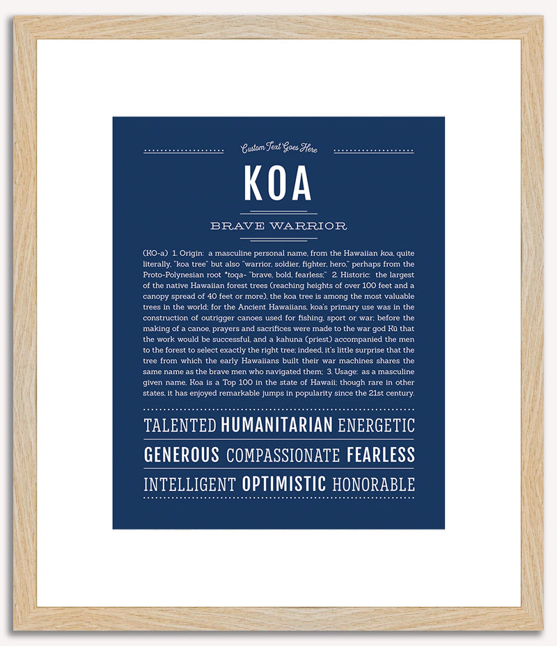 Koa | Name Art Print