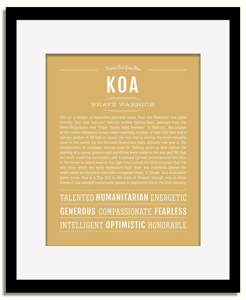 Frame Options | Matte Gold | Black Frame, Matted