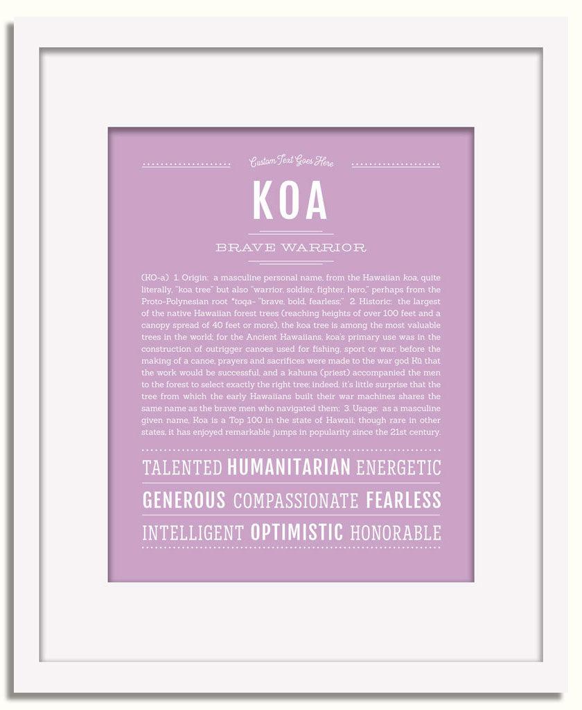 Frame Options | Lilac | White Frame, Matted