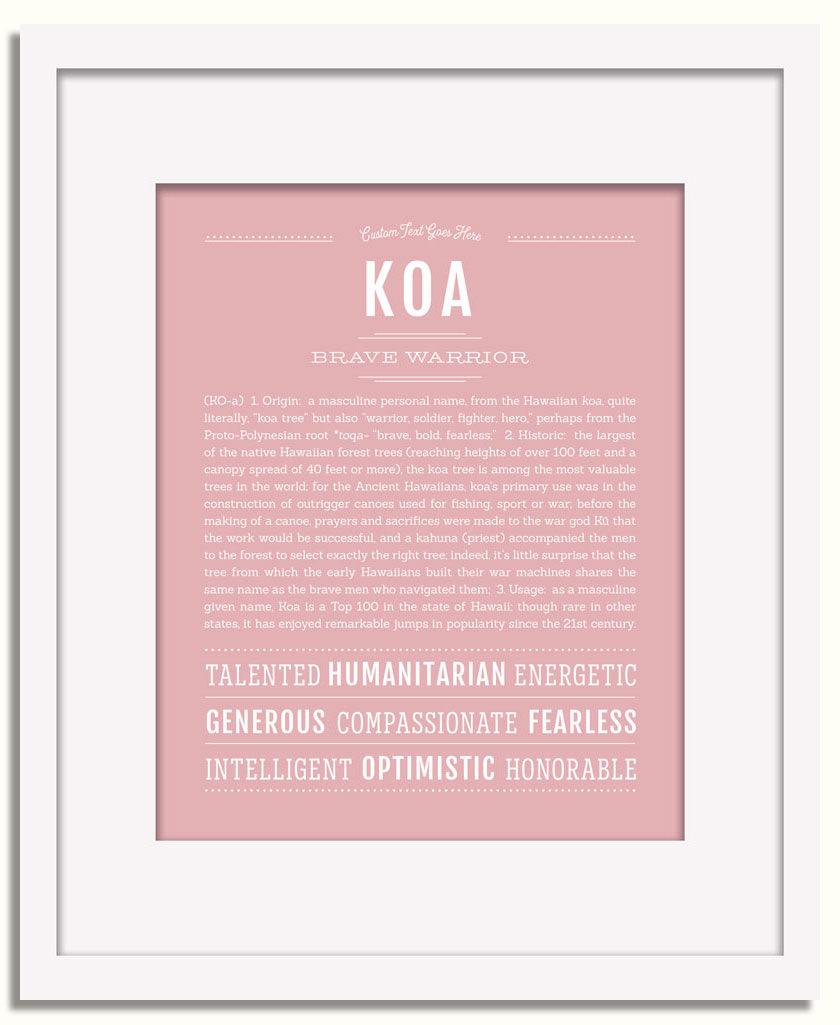 Frame Options | Dusty Rose | White Frame, Matted