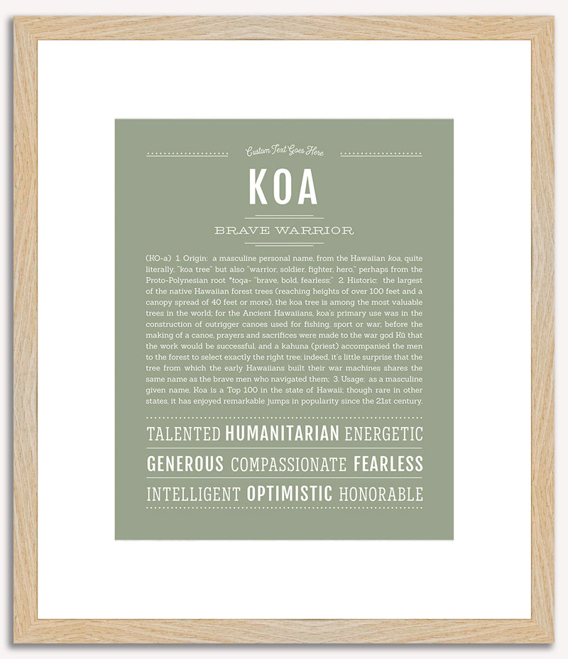 Koa | Name Art Print