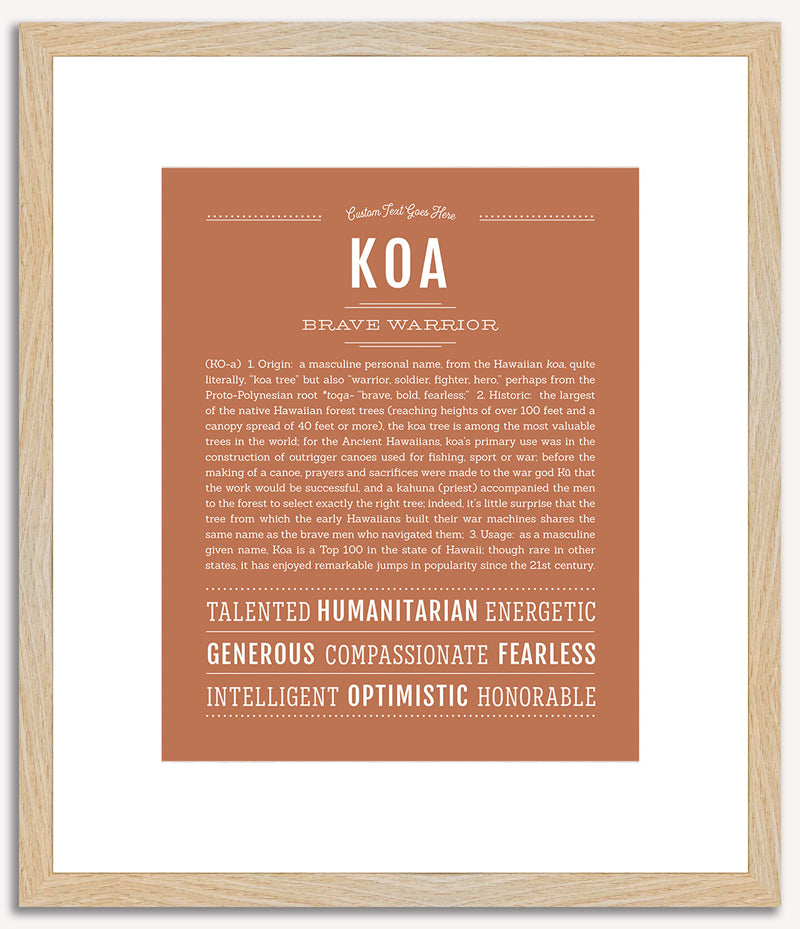 Koa | Name Art Print