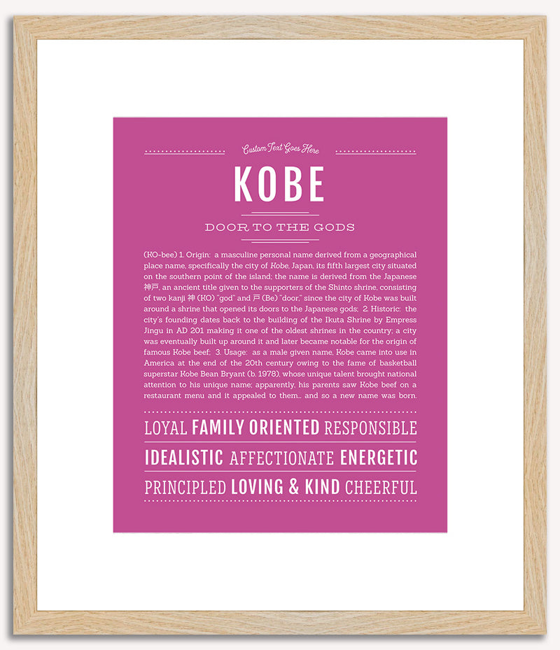 Kobe | Name Art Print